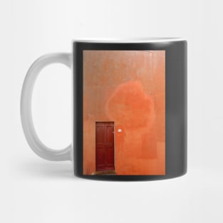 Door in Terracotta wall Mug